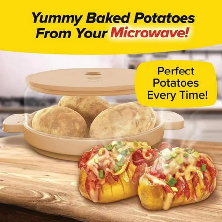 

iMESTOU Cheap BBQ Tools Baking Tool Kitchen Gadgets Outdoor Cooking Perfectly Baked Microwave Potato Pan -make Potatoes Tastier Easy To Clean 8 In