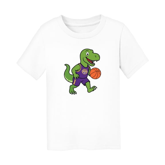 Toddler Chad & Jake White LSU Tigers Dinosaur T-Shirt