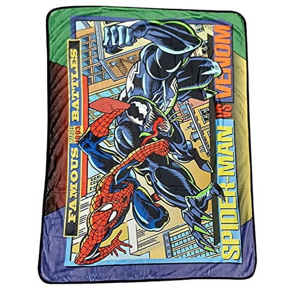 Marvel Spider-Man vs Venom Fleece Softest Throw Blanket| Measures 60 x 45 Inches
