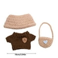 thumbnail image 2 of Riforla Ensemble d'Accessoires de Mode pour Poupée 17cm, Mini Vêtements de Poupée, Kit de Décoration pour Exposition et Tissu Doux, Style Fête Mignon (Poupée Non Incluse) Poupées et Accessoires Marron, 2 of 2