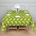 thumbnail image 3 of Yellow Lemon Fruit Slices Green Pattern Square Tablecloth,Waterproof Square Table Cover,Wipeable Spillproof Washable Table Cover for Home Kitchen Party Decor 60"x60"(152x152cm), 3 of 6