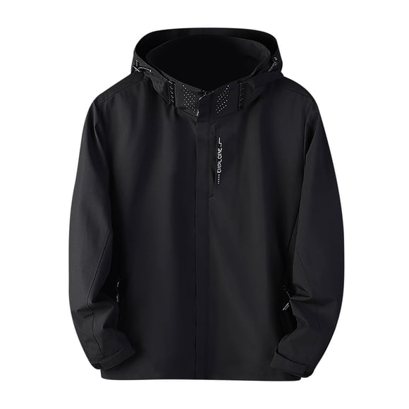 LMKIHUSA Manteau de Pluie pour Femme Grande Taille Décontracté Plein Air Randonnée Voyage Trench Manteaux Uni Imperméable Coupe-Vent Coquille Souple Poches Vestes Légères Noir,TTTG