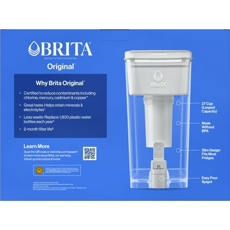Light damage.  Brita Extra Large Ultramax 27 Cup Grey Filtered Water Dispenser with 1 Standard Filter