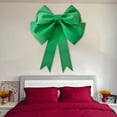 thumbnail image 6 of OAVQHLG3B Christmas Valentine's Day Tree Topper Bows, DIY Large Bows for Front Door Flower Wreath, Solid Bows for Holiday Ornament (Green, 19.6" * 23.6"), 6 of 6