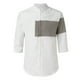 thumbnail image 1 of Camisas Deportivas Hombre Camisa informal de manga de siete para hombre, camiseta cómoda literaria japonesa suelta a la moda para hombre (White, L), 1 of 5