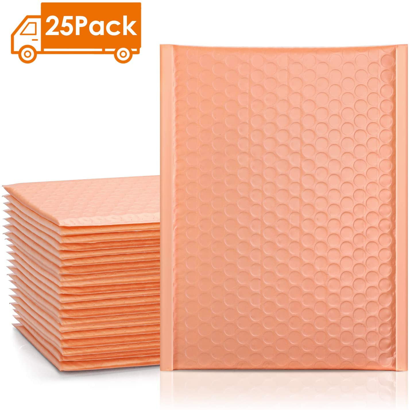 Metronic 25pcs Kraft Bubble Mailers 6x10 Inch Padded Envelopes #0 Kraft Bubble Lined Poly Mailers Self Seal in Natural 