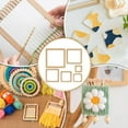thumbnail image 6 of 6 Sizes Poplar Wood Weaving Loom Kit Square DIY Weaving Loom DIY Weaving Art Tapestry Loom for Hanging Decor Woven Tapestry Knitted Crafts Making 4.5mm Thick Mixed Color, 6 of 9