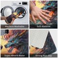 thumbnail image 4 of Front Door Mat Indoor Outdoor Outside Entrance - 16*24in Washable Colorful Wave Dragon Head Thin Bathroom Rugs Fit Under Door, Bath Rugs for Bathroom, Kitchen Rugs Mats for Floor, 4 of 6