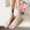 thumbnail image 4 of 3 pares de calcetines transparentes de encaje para mujer y niña, calcetines ultrafinos de cristal, novedad, calcetines tobilleros de red de nailon transparentes, 4 of 5