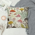 thumbnail image 2 of JRXY Colorful Mushrooms Fall Flower Leaves Cotton Pillowcase Standard Size Double Printed Soft Pillow Case Cover 20 X Inches 12x12in, 2 of 5