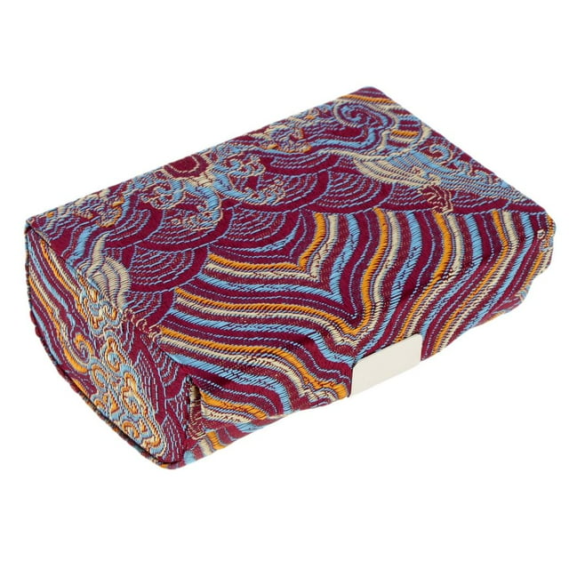 Étui Porte-Rouge à Lèvres Double Brodé Brocade avec Miroir
