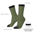 thumbnail image 4 of Disketp Yellow Floral Unisex Crew Socks Lightweight Breathable Ventilation Ankle Socks, Mid-calf socks for Daily, 4 of 6