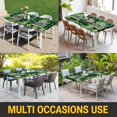 thumbnail image 5 of St. Patrick's Day Table Cloths for 4 Foot Rectangle Tables, Spring Green Truck Clovers Flowers Plaid Patio Waterproof Elastic Fitted Tablecloths, Washable Rectangular Table Cover for Camping, 5 of 8