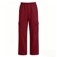 thumbnail image 6 of LIaqionyy Big Boys Cargo Sweatpants Wide Leg Baggy Pants Athletic Open Bottom Jogger Pant with Pockets, 6 of 7