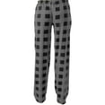 thumbnail image 5 of Womens Christmas Pajama Pants Fleece Plaid Pj Bottoms Soft Comfy Lounge Sleepwear Fluffy Drawstring Fuzzy Pants Black S, 5 of 6
