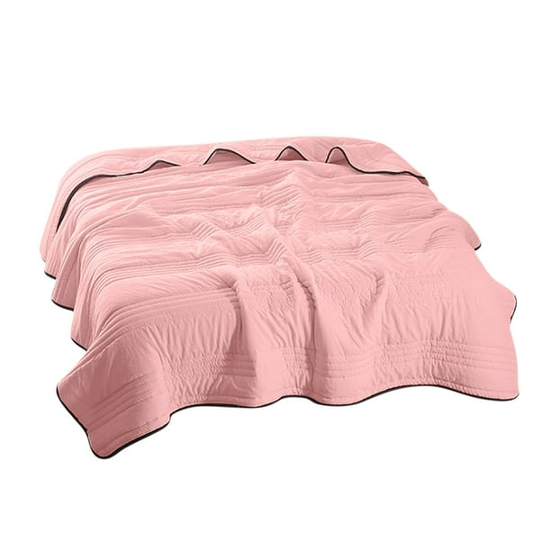 Edredón fresco y acondicionador, lavable en verano, diseño fino, lavable a máquina, color liso, para verano, ligero y cómodo, para viajes, tejido transpirable, ideal para interiores y exteriores.