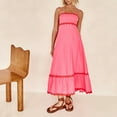 thumbnail image 2 of WTXUE Robes Maxi en Liquidation, Robe Nuisette Sans Manches Élégante à Encolure Carrée, Femmes 2024 Été Robe Longue Fluide à Étages Type Camisole Unie Vestidos Casuales Para Mujer Verano Maxi Women, Rose+m(US:6-8), 2 of 9