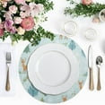 thumbnail image 5 of 15 Inch Round Grid Plate Mats Heat Non-Slip Resistant PVC Placemats for Kitchen Dining Table Decor Deer and Pine Trees Pattern 4PCS, 5 of 5