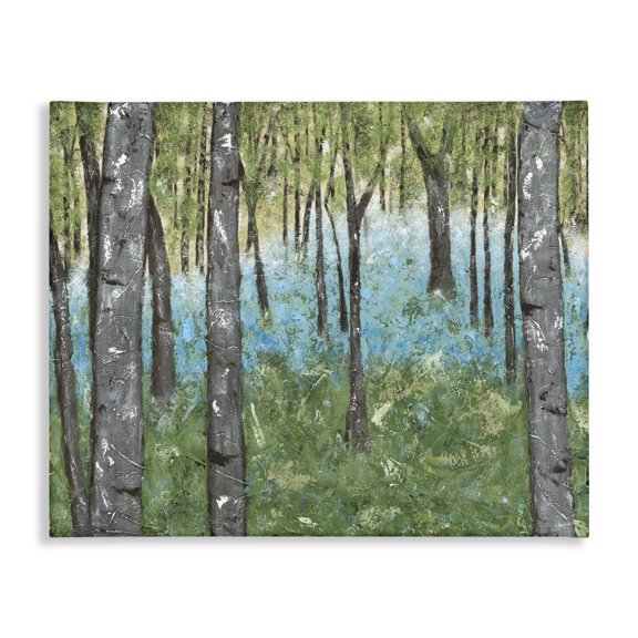 Stupell Industries Farmhouse Mystic Tree Forest Blue Hazy Waters Charming Rustic Canvas Art, 20 x 16, by Jade Reynolds