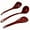 Red, variant on ABCISI Rice Paddle Spoon Set, Nonstick PPS Rice Scooper, Soup Ladle and Porridge Spoon for Rice, Soup, Potatoes and Everyday Cooking, Black, 3 Pcs