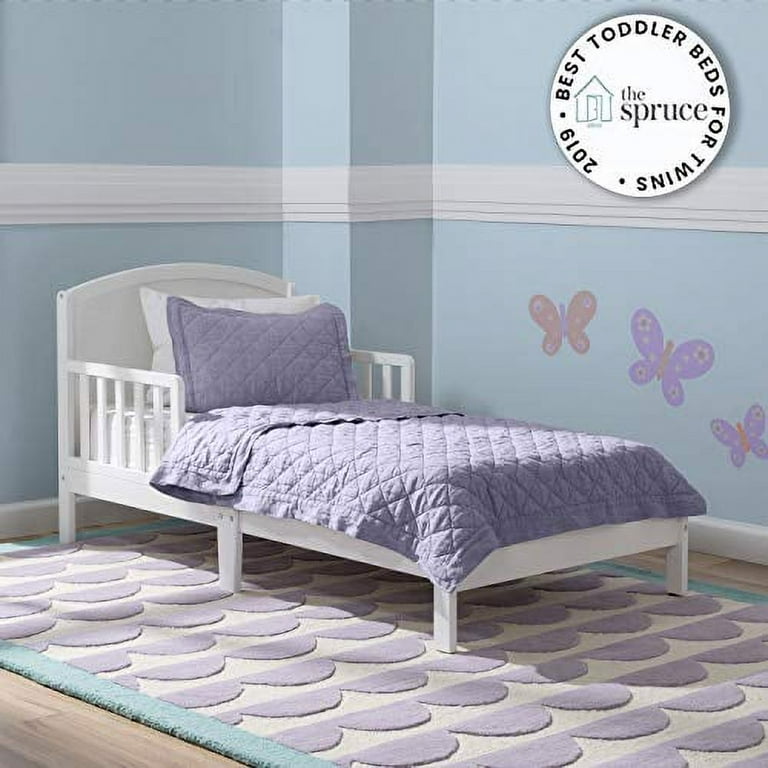 Delta Children Abby Pinewood Toddler Bed in White Walmart