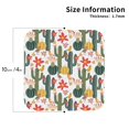thumbnail image 2 of Bingfone Vintage Summer Cactus With Blooming Leather Drinks Coasters with Set of 6,Suitable for Home Kitchen,Coffee Cup Coasters Home Gift, 2 of 7