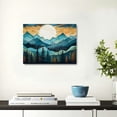thumbnail image 2 of JRXY Blue Forest Canvas Wall Art Nature Landscape Pictures Abstract Pinewood Painting Prints Nordic Style Artwork Large Wall Decorations for Living Room Bedroom Home Office  16x12inch, 2 of 6