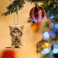 thumbnail image 2 of Cute Funny Pendant Christmas Tree Ornament With Lanyard Car Acrylic Pendant Tree Decoration Hanging Xmas, 2 of 9