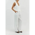 thumbnail image 4 of QATAINLAV Womens Business Casual Outfits for Office Work Sleeveless Button up Vest and Wide Leg Pants Linen 2 Pice Sets, White, S, 4 of 6