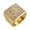 StyleC, variant on Men's Gold Plated Square Signet Ring Cubic Zirconia Inlaid Bling Retro Hip Hop Punk Iced-Out Ring Jewelry for Women and Men Style C Size 9