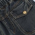 thumbnail image 6 of MKOSPLRT Distressed Jeans for Girl Elastic Waist Straight Leg Denim Pants Retro Wide Leg Jeans Baggy Cargo Jeans with Pocket for 5-15 Years, 6 of 9