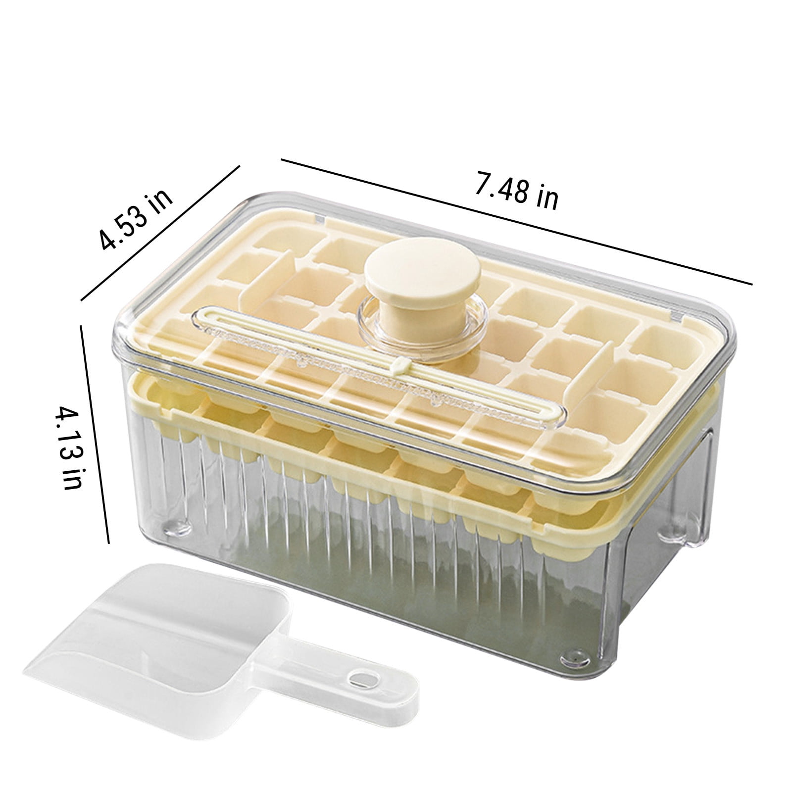 LSLJS Kitchen GadGets Ice Trays, Ice Cubes Tray With Lid And Bin,56 Pcs Ice Cubes Molds With Ice Scoop,Easy Release & Save Space, Ice Cubes Storage Container Set for Kitchen Home on Clearance
