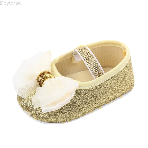 Dpytoraw First Girls Casual Toddler Princess Prewalker Bowknot Infant Walking Shoes Baby Baby Shoes Baby Non Slip Shoes Size 4 M