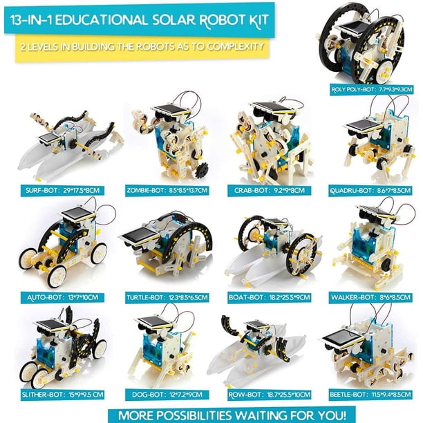 Robot Construction 12 En 1 Robot Solaire 12 En 1 - Kit Construction 190 Pièces Pour Enfants 8-14 Ans - Jouet Éducatif STEM