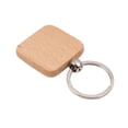 thumbnail image 3 of 60Pcs Blank Square Wooden Keychain DIY Key Tag Gift, 3 of 8