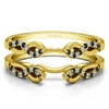 Diamonds (G,I2) and Sapphire Mounted in Sterling Silver Infinity Ring Guard Enhancer (0.38ctw)
