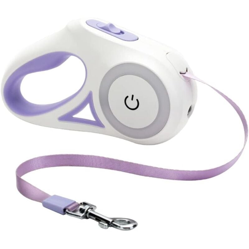 Automatic Retractable Dog Leash Retractable Leash Extendable Leash for Dog Cat Rabbit Pet Purple