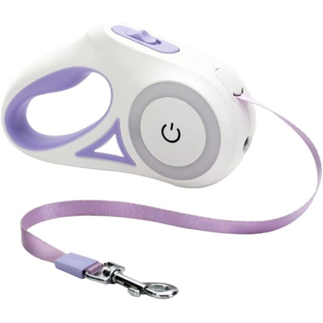 Automatic Retractable Dog Leash Retractable Leash Extendable Leash for Dog Cat Rabbit Pet Purple
