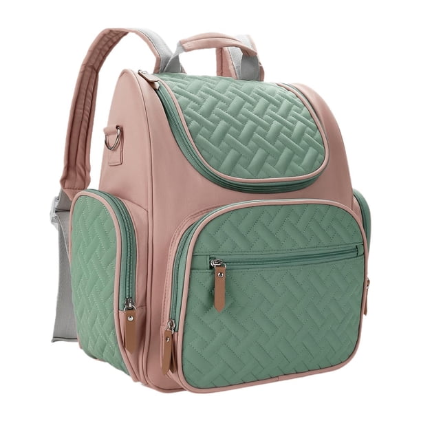 Mochila para pañales, bolsa de viaje esencial para bebés, multifuncional, con hebilla para mamá y papá, bolsa para cambiar pañales de gran capacidad Multicolor A