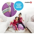 thumbnail image 7 of Creative QT Stuff ’n Sit Large 33’’ Bean Bag Storage Cover for Stuffed Animals & Toys – Gray Floral Print – Toddler & Kids’ Rooms Organizer – Beanbag Makes Great Plush Toy Hammock Alternative, 7 of 7