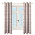 thumbnail image 4 of Chic Floral Pink Pattern Blackout Curtains Window Drapes Room Darkening Thermal Insulated Grommets Blackout Curtains, for Living, Dining, Bedroom,2 Panels, 4 of 6