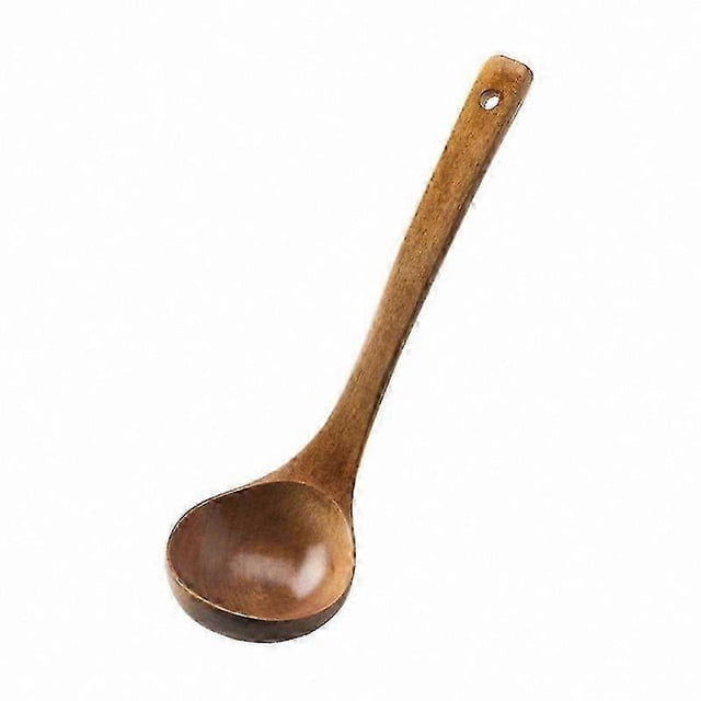 Large Capacity Wooden Spoon for High-Temperature Cooking and Kitchen Use