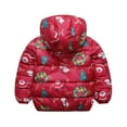thumbnail image 2 of URMAGIC URMAGIC 2-6T Kid Boy Girl Christmas Thicken Winter Coat Hooded Puffer Jacket, 2 of 10