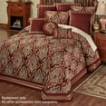 thumbnail image 2 of Ravenna Grande Bedspread - Jacquard Chenille Quilted - Victorian Style Decor - Burgundy Color - Elegant Bedding for Royal Aesthetic Bedspread Grande King, 2 of 3