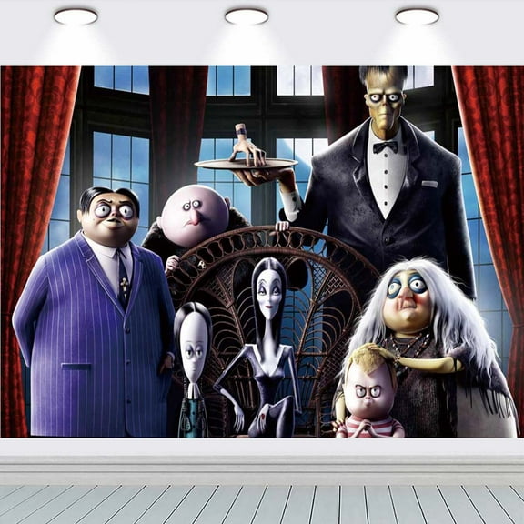 The Addams Family school Backdrop Party Supplies Taspestry Background Banner Birthday Wall Decor Poster Lover