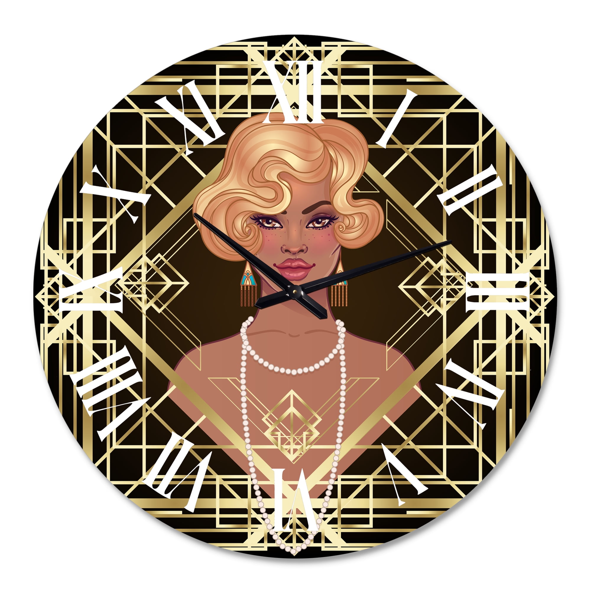 Designart 1 in Modern,Contemporary Wall Clock