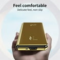 thumbnail image 6 of Dteck Flip Mirror Case for Samsung Galaxy Z Fold 6, Luxury Leather Case Shockproof Kickstand Cover for Galaxy Z Fold 6 5G,Gold, 6 of 7