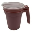 thumbnail image 2 of 28 oz Water/Ice Pitcher with Translucent Lid with Straw Port, Rose, for Elders, Patient Care and Nursing Homes (Pack of 3), 2 of 5
