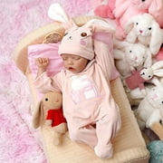 RSG 17-Inch Lifelike Reborn Baby Dolls Full Silicone Vinyl Body - Soft Body Realistic-Newborn Dolls Real Life Dolls with Rabbit Toy Gift Box for Collection Kids Age 3 +