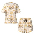 thumbnail image 4 of Naloa Cute Bee Gnome Women's Short-Sleeved Pajama Set, Loungewear, Summer pajamas, Breathable Cozy - Small, 4 of 9